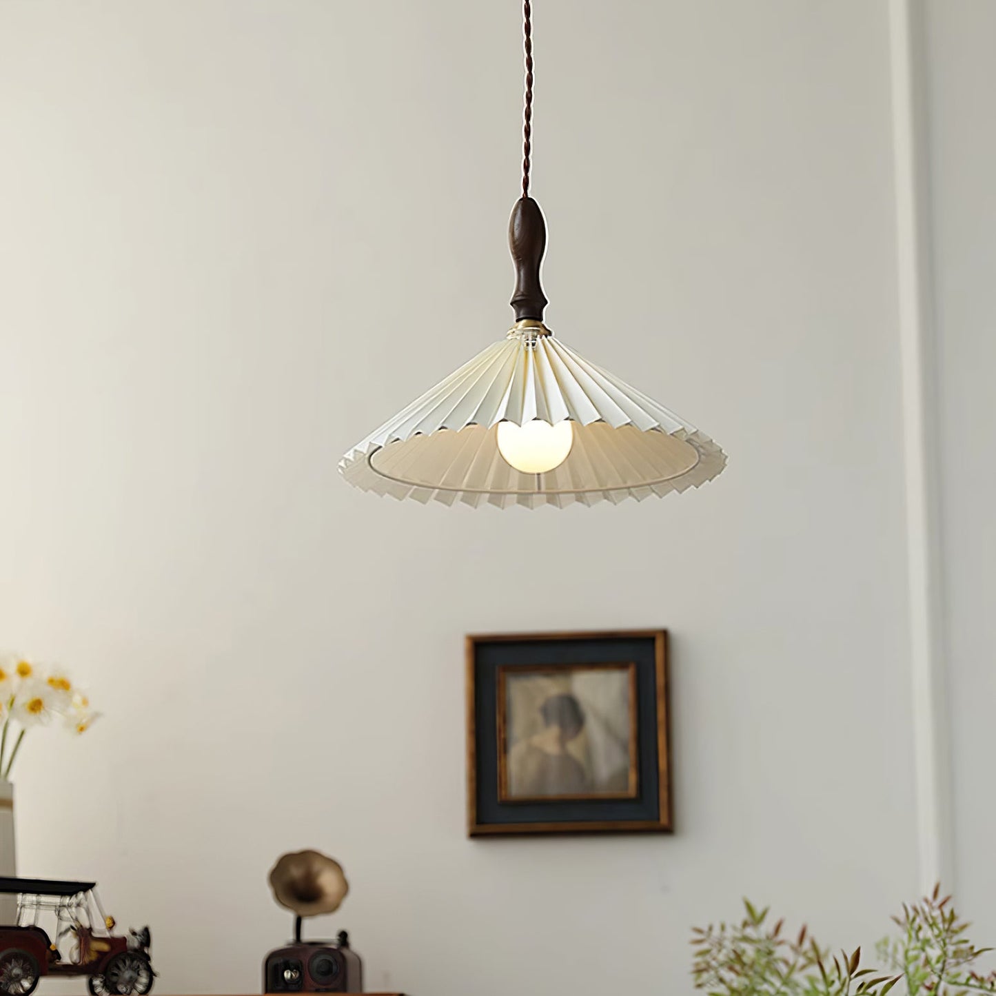 Rynx | Prairie Pleated Plug In Pendant Lamp