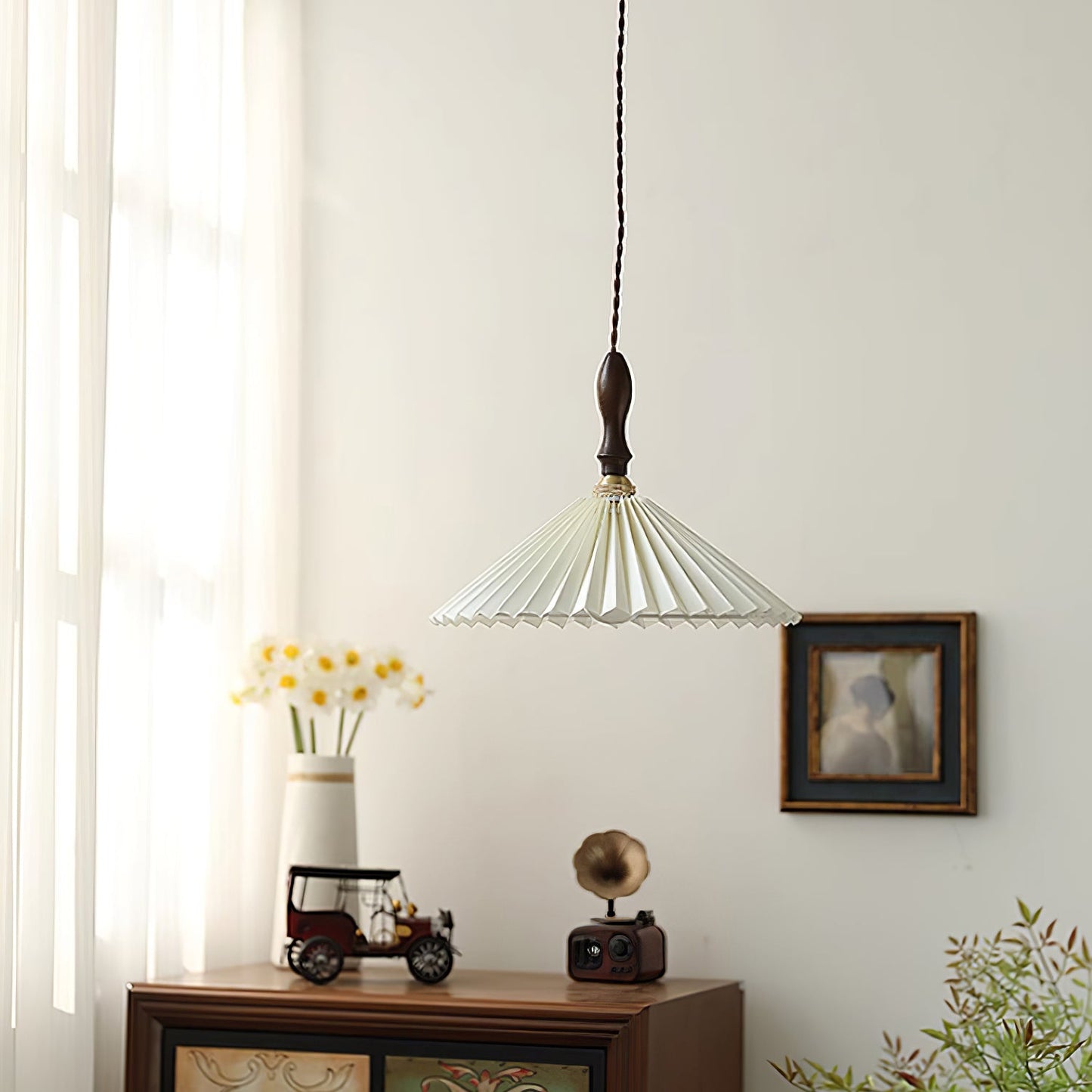 Rynx | Prairie Pleated Plug In Pendant Lamp