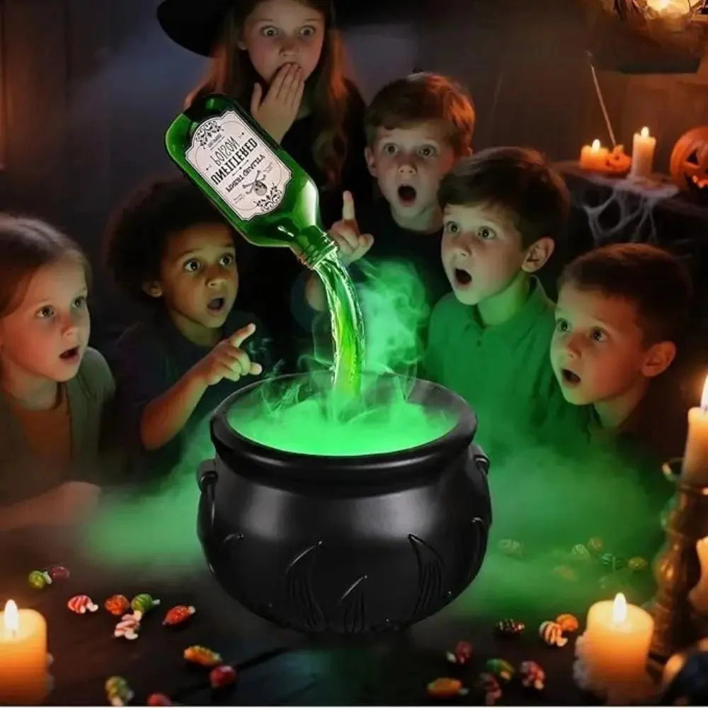 Rynx | Cauldron decoration – with floating magic bottle & fog effect