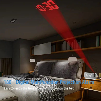 Rynx | Projection alarm clock with mirror display and large LED screen