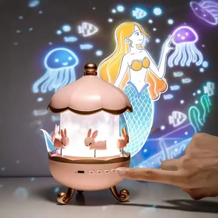 Rynx | Projector night lamp with 12 motifs & Bluetooth – For magical light moments