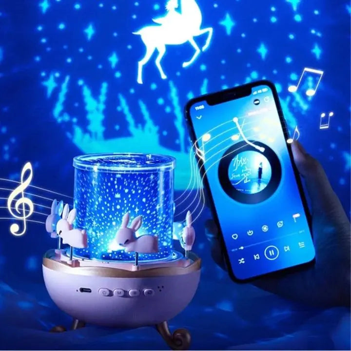 Rynx | Projector night lamp with 12 motifs & Bluetooth – For magical light moments