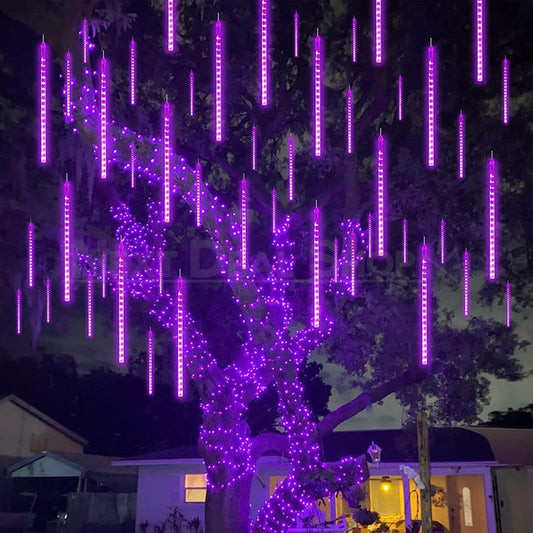 Rynx | Purple meteor shower LED rain lights