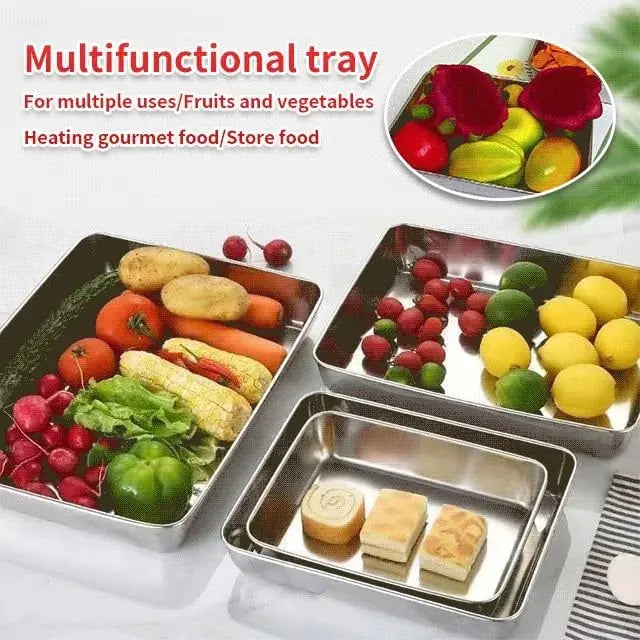 Rynx | Square Stainless Steel Storage Plate with Lid for the Kitchen