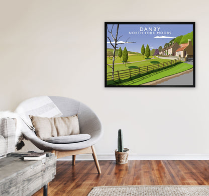 Rynx | Danby (Landscape) by Richard O'Neill Yorkshire Art Print, Vintage Travel Sign