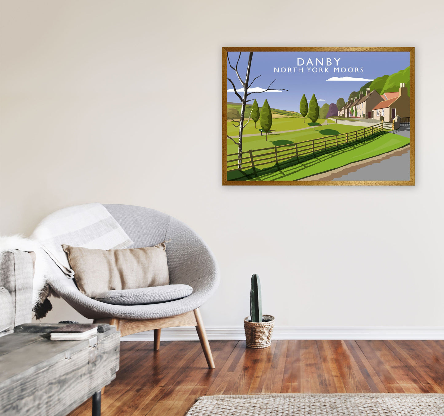 Rynx | Danby (Landscape) by Richard O'Neill Yorkshire Art Print, Vintage Travel Sign