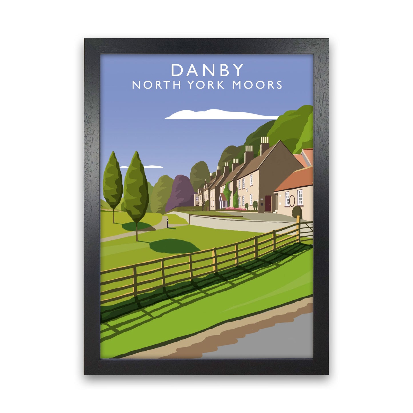 Rynx | Danby (Portrait) by Richard O'Neill Yorkshire Art Print, Vintage Travel Poster