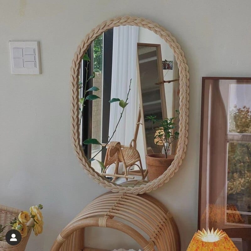 Rynx | Rattan Woven Accent Mirror