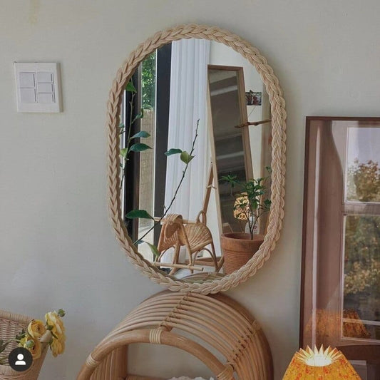 Rynx | Rattan Woven Accent Mirror