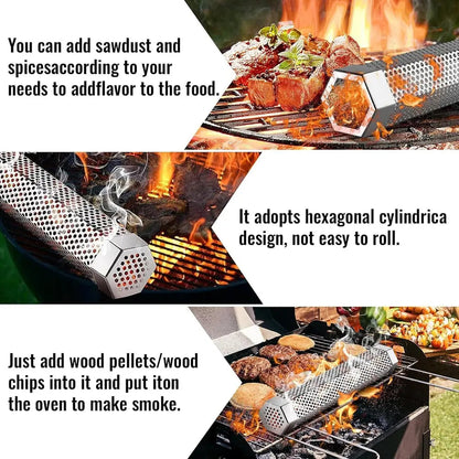 Rynx | Stainless Steel Smoking Tube for All Grill Types