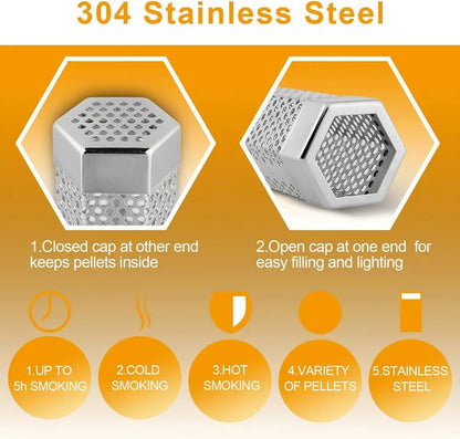 Rynx | Stainless Steel Smoking Tube for All Grill Types