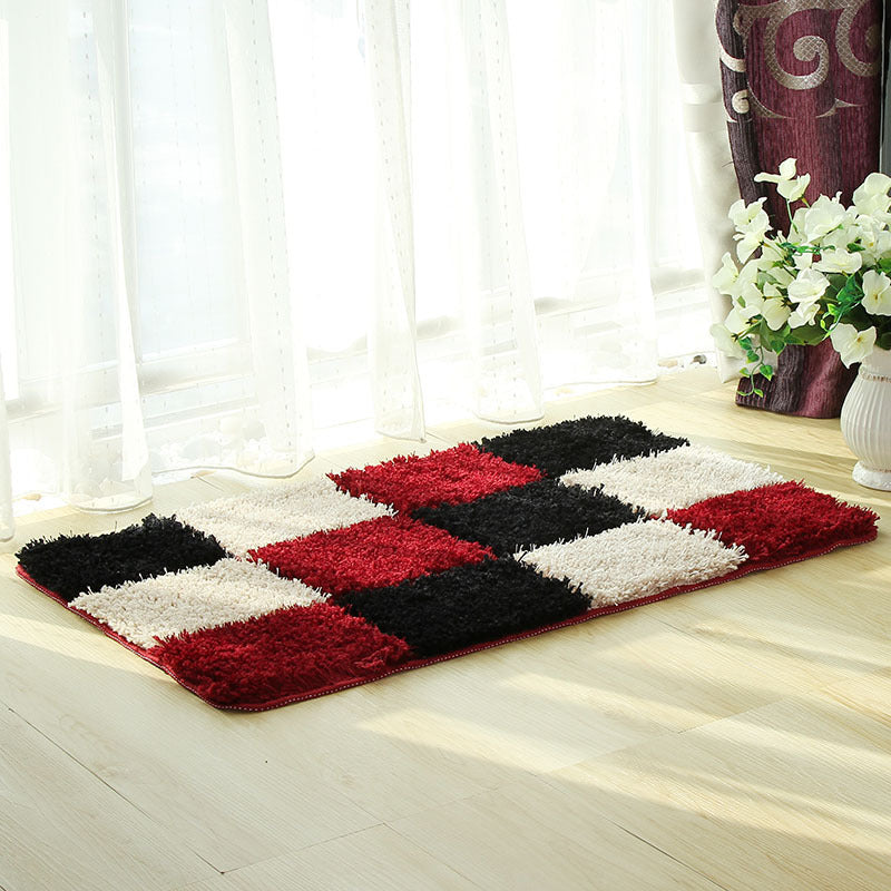 Rynx | Black and White Checkered Pattern Ultra Soft Bathroom Rug, Bathroom Rug in Multiple Sizes, Plush Water Absorbent, Non-Slip Toilet Rug in Multiple Sizes, Black and White Thick Bathroom Rug, Art Bathroom Mats, Best Bath Rugs, Hot Shower Mat