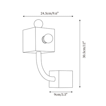 Rynx | Red Cube Wall Lamp
