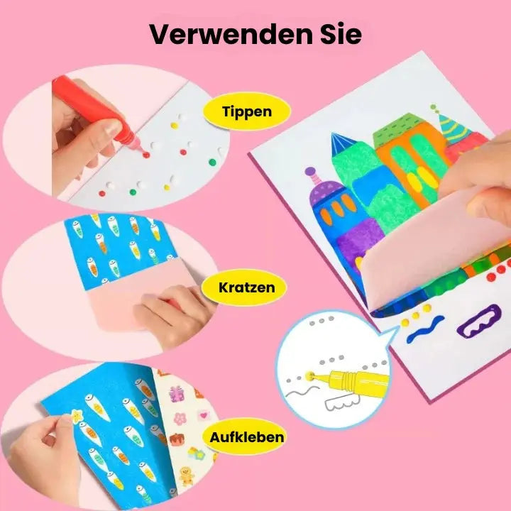 Rynx | Rainbow Scratch Art Set – Creative Fun & Postcards in One