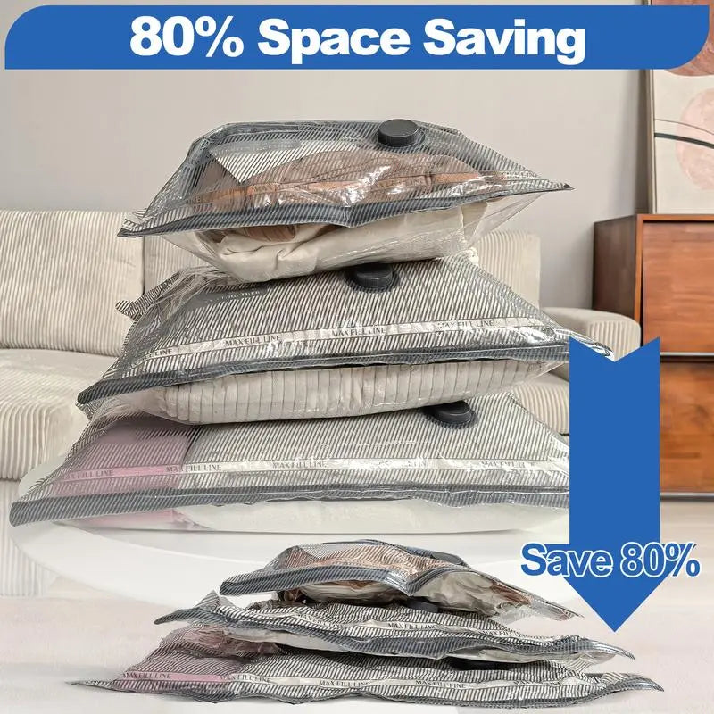 Rynx | Travel Vacuum Bags with Electric USB Pump - Reusable & Durable (Set of 9)