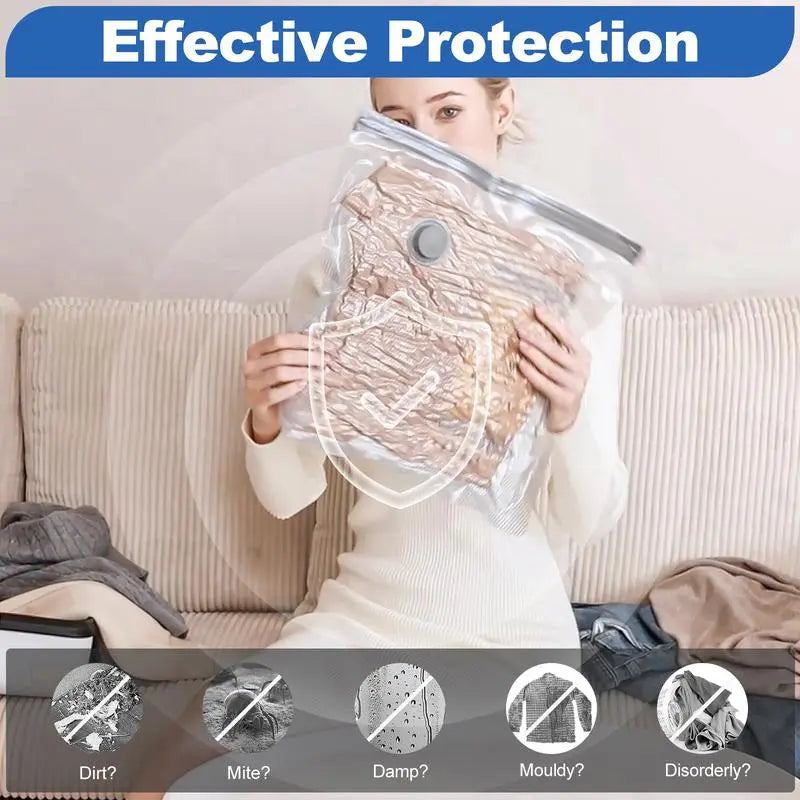 Rynx | Travel Vacuum Bags with Electric USB Pump - Reusable & Durable (Set of 9)
