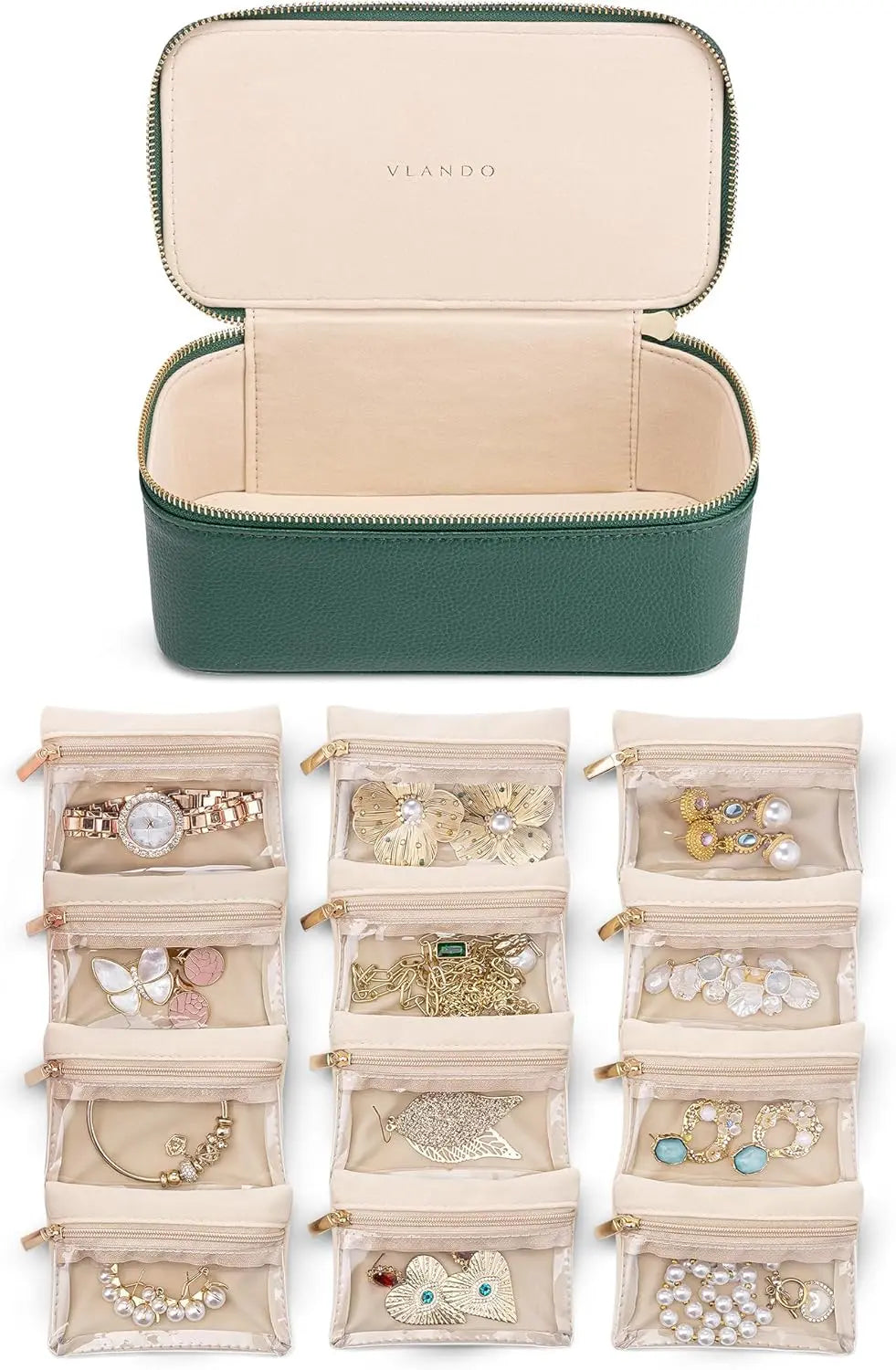 Rynx | Jewelry box with transparent compartments – stored organized and pRedected