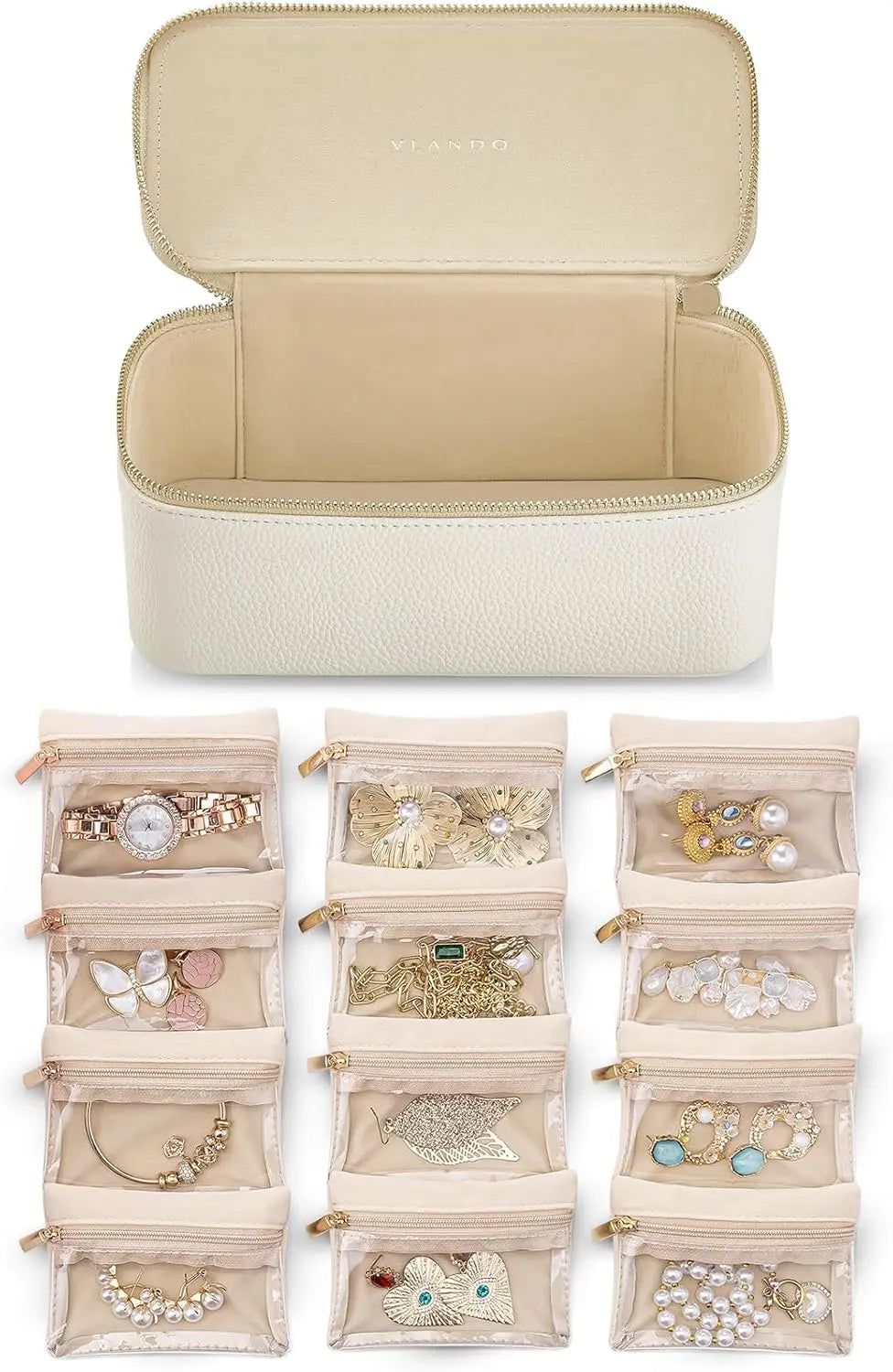 Rynx | Jewelry box with transparent compartments – stored organized and pRedected