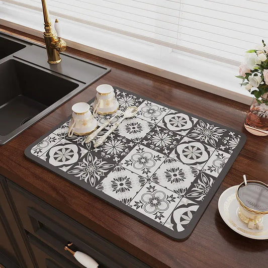 Rynx | Retro-Quick-drying Drain Mat for Kitchen & Counters