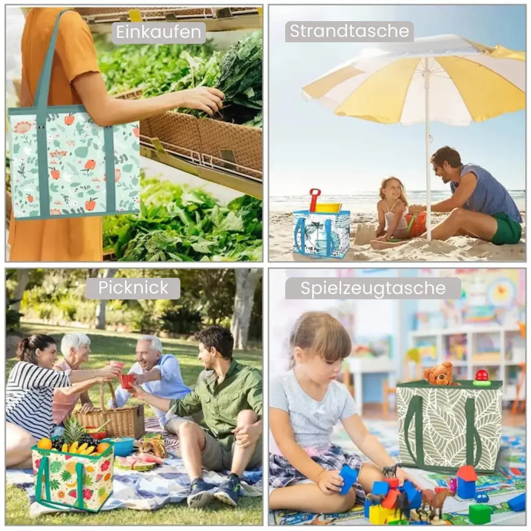 Rynx | Robust & foldable shopping bag with XL volume (3 pieces)
