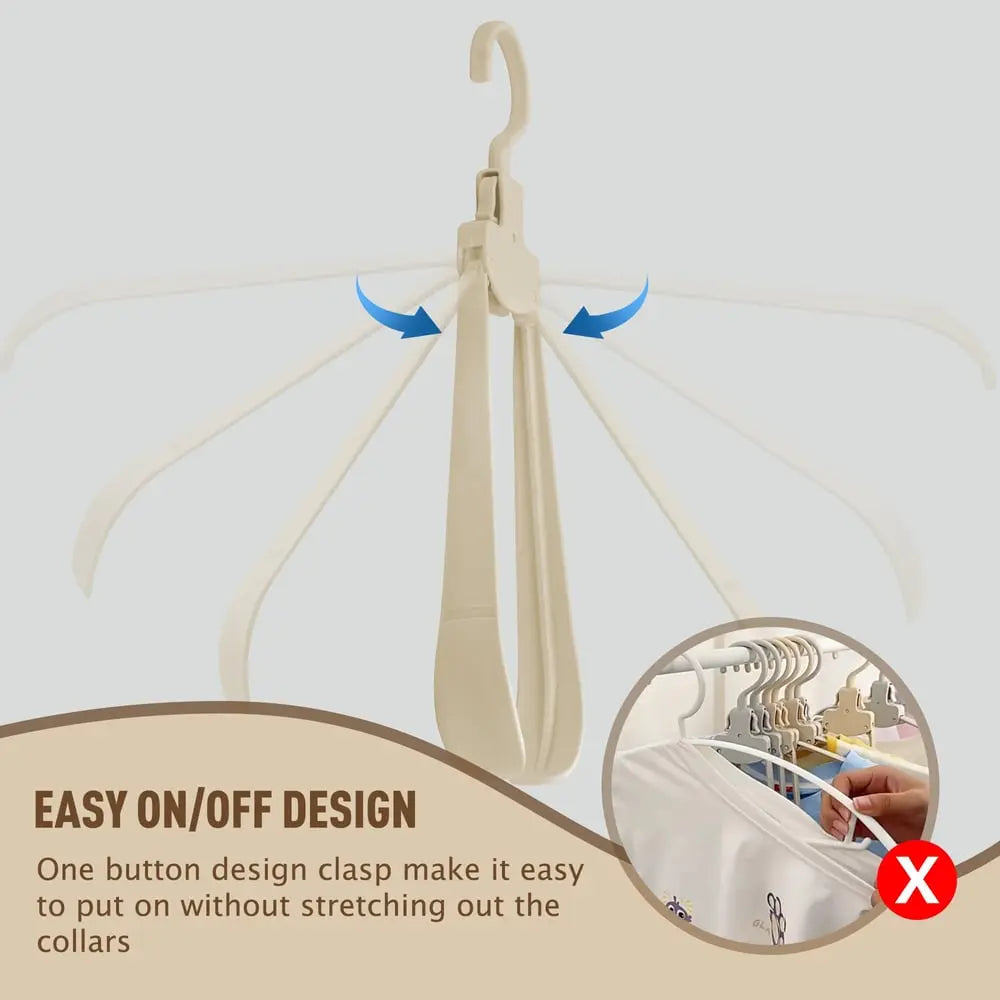 Rynx | Robust foldable clothes hanger with one-button function and crease pRedection