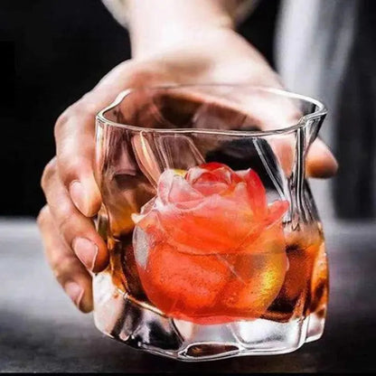 Rynx | Rose Ice Cube Mould – 3D Silicone for Elegant Ice Cubes (4 Grid)