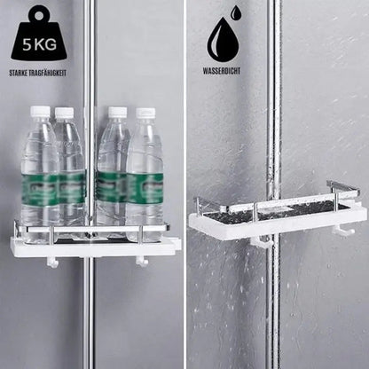 Rynx | Rust-resistant shower shelf - adjustable, drill-free installation