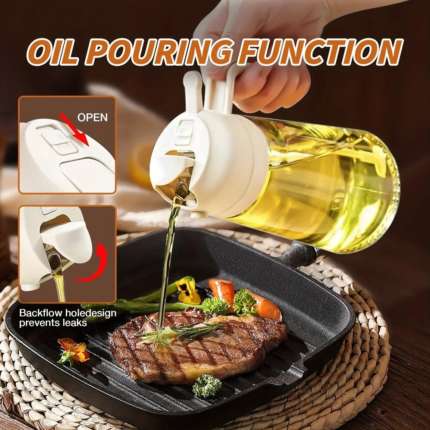 Rynx | Royalmist - 2 in 1 oil dispenser 470ml/15.8oz