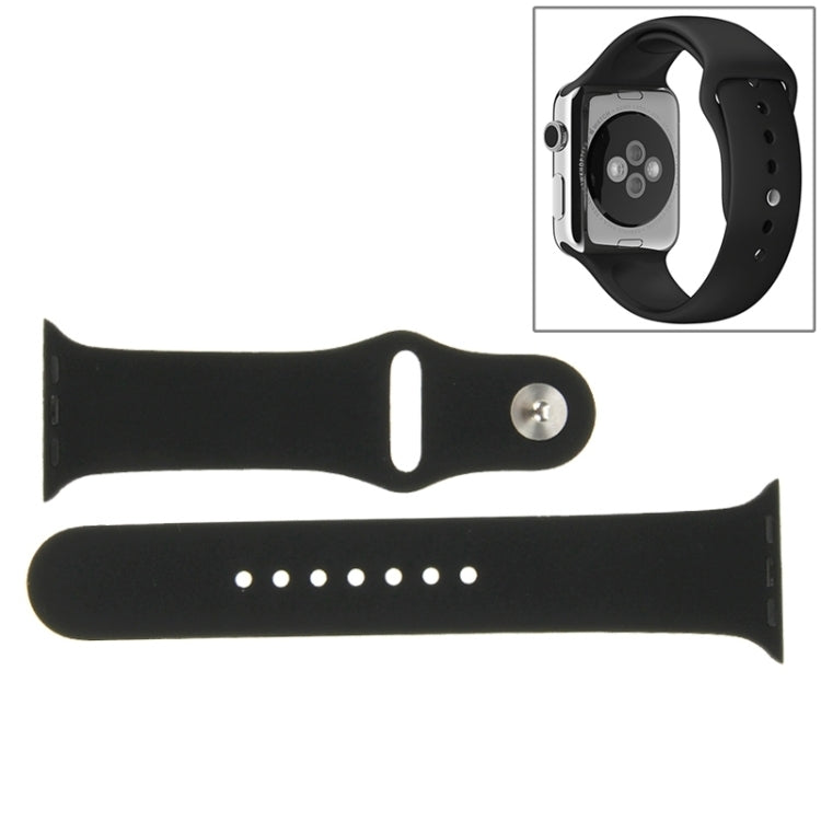 Rynx | For Apple Watch Sport 42mm High Performance Rubber Sport Watch Band with Pin-and-Tuck Closure (Black)