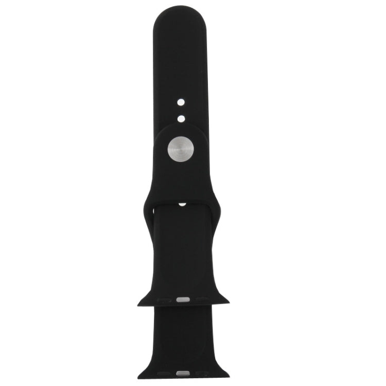 Rynx | For Apple Watch Sport 42mm High Performance Rubber Sport Watch Band with Pin-and-Tuck Closure (Black)