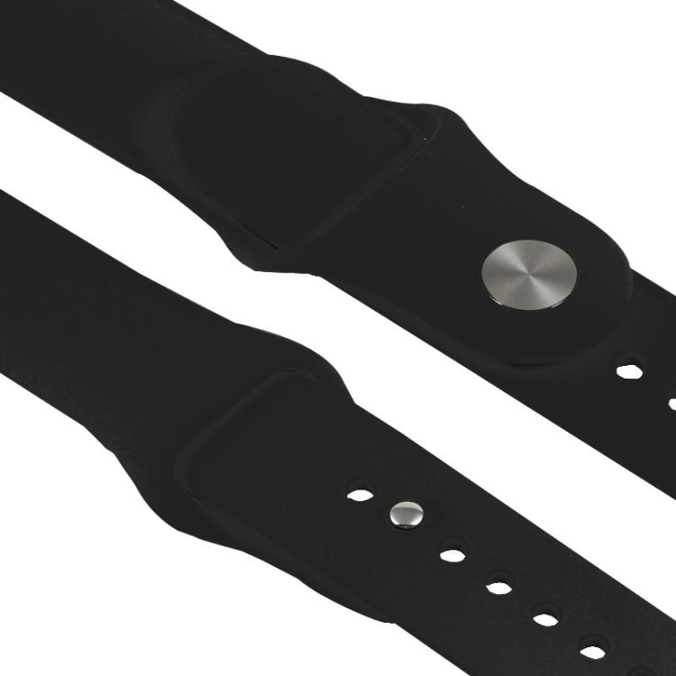 Rynx | For Apple Watch Sport 42mm High Performance Rubber Sport Watch Band with Pin-and-Tuck Closure (Black)