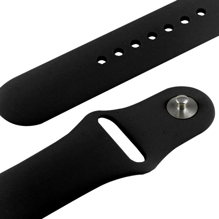Rynx | For Apple Watch Sport 42mm High Performance Rubber Sport Watch Band with Pin-and-Tuck Closure (Black)