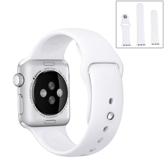 Rynx | For Apple Watch Series 10 42mm / 9&8&7 41mm / SE 3&SE 2&6&SE&5&4 40mm / 3&2&1 38mm 3 in 1 Rubber Watch Band with Buckle (White)