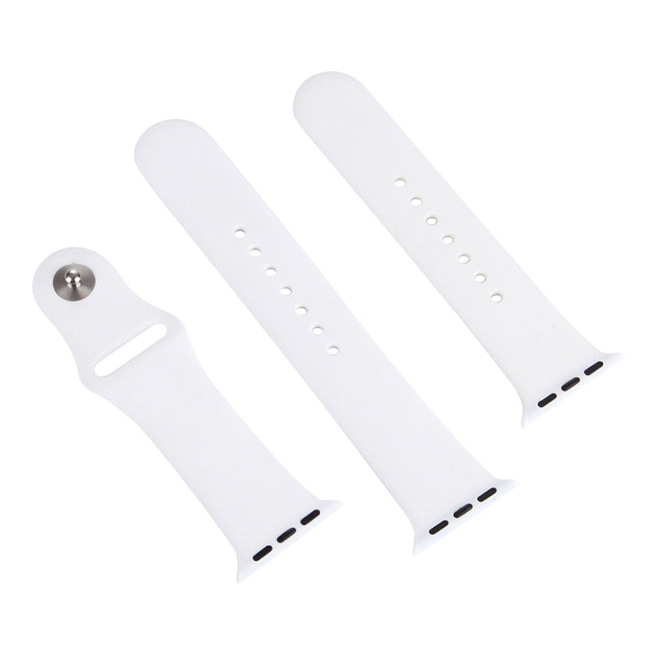 Rynx | For Apple Watch Series 10 42mm / 9&8&7 41mm / SE 3&SE 2&6&SE&5&4 40mm / 3&2&1 38mm 3 in 1 Rubber Watch Band with Buckle (White)