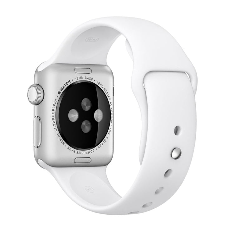 Rynx | For Apple Watch Series 10 42mm / 9&8&7 41mm / SE 3&SE 2&6&SE&5&4 40mm / 3&2&1 38mm 3 in 1 Rubber Watch Band with Buckle (White)