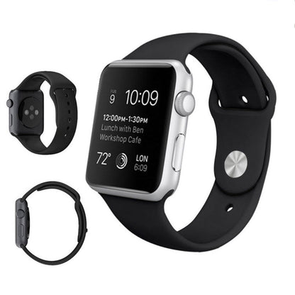 Rynx | For Apple Watch Series 10 42mm / 9&8&7 41mm / SE 3&SE 2&6&SE&5&4 40mm / 3&2&1 38mm 3 in 1 Rubber Watch Band with Buckle (White)