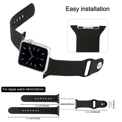 Rynx | For Apple Watch Series 10 42mm / 9&8&7 41mm / SE 3&SE 2&6&SE&5&4 40mm / 3&2&1 38mm 3 in 1 Rubber Watch Band with Buckle (White)