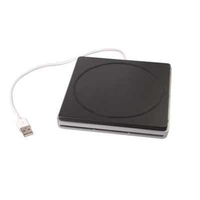 Rynx | Slot-in USB 2.0 portable optical DVD-RW drive, Plug and Play (Silver)