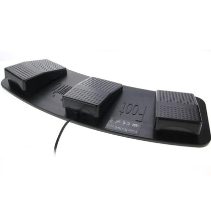 Rynx | PC USB Triple Action Foot Switch (Black)