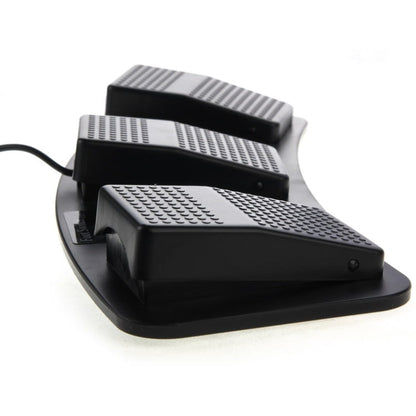 Rynx | PC USB Triple Action Foot Switch (Black)