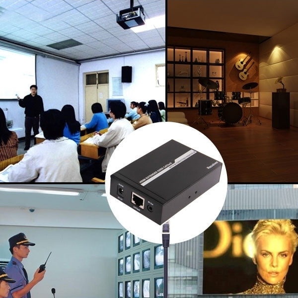 Rynx | HDMI Extender Over Cat5e / 6 (EU Plug) (Black)