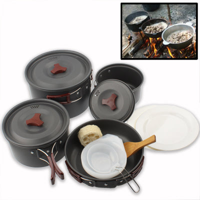 Rynx | Outdoor Camping Ultra Light Weight 9 Piece Cookware Stackable Set