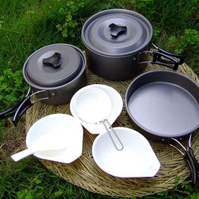 Rynx | Outdoor Camping Ultra Light Weight 9 Piece Cookware Stackable Set