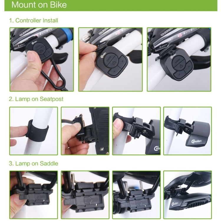 Rynx | Meilan X5 Wireless Remote Control Laser Tail Lamp for Bicycle, Waterproof Level: IPX4