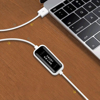 Rynx | High Speed USB 2.0 Smart KM Link Cable, Share Keyboard & Mouse from PC to PC, Plug and Play, Length: 165cm