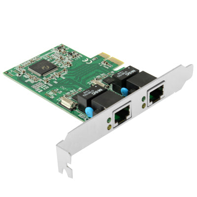 Rynx | PCI-Express Dual Gigabit Ethernet Controller Card Adapter 2 Port RJ45 10/100/1000 BASE-T (IO-PCE8111-2GLAN)
