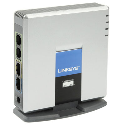 Rynx | Unlocked LINKSYS SPA2102 VOIP PSTN telephone adapter with 2x FXS + WAN port