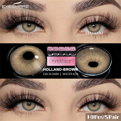 Rynx | Daily Lens 10pcs/5pairs Colored Contact Lenses Natural Gray Contact Daily Disposable 1 Day Use Colored Make-up Lenses