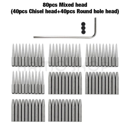 Rynx | Premium Replaceable Round Chisel Tool Set for Leatherworking