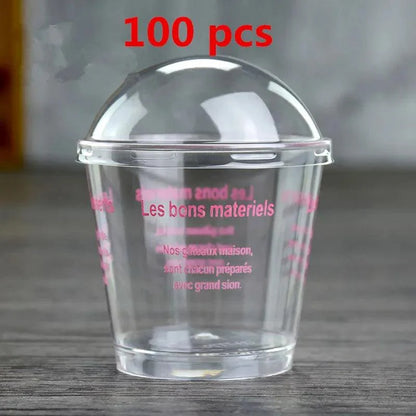 Rynx | Elegant clear dessert cup collection with lids and spoons - Perfect for ice cream, yogurt, and mousse